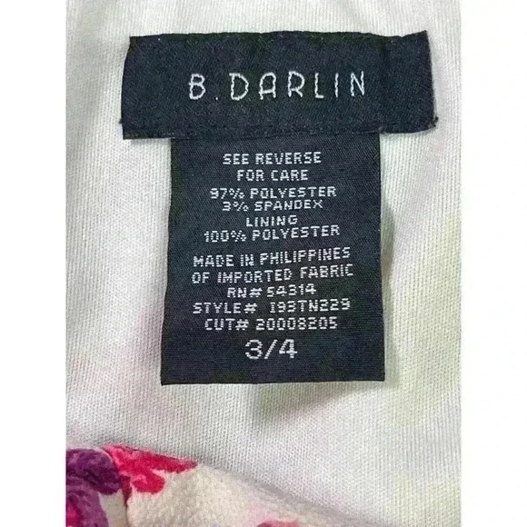 B. Darlin Floral Tiered Ruffle Dress Size 3/4 Pink Roses - Picture 6 of 6